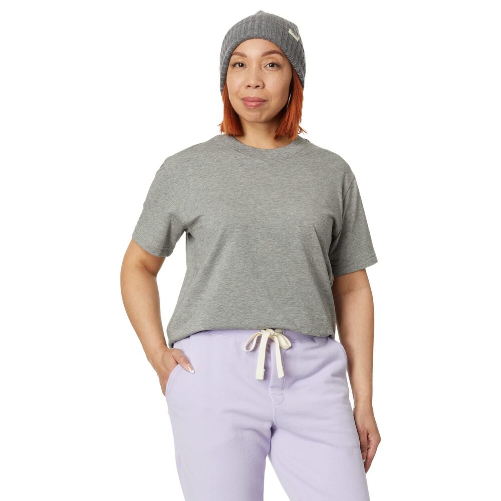 LABEL Go-To Crew Tee Heather Grey XS